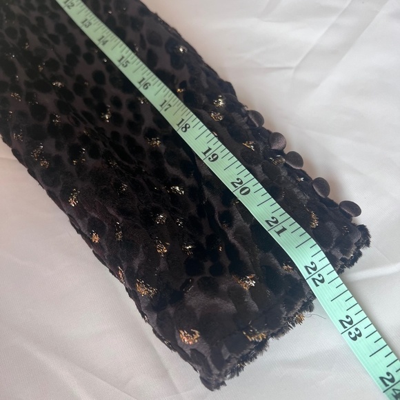 A.L.C. Ophelia Black Velvet Print Sheer Blouse  Top in Carob Metallic,Size 6 NWT - Picture 14 of 16